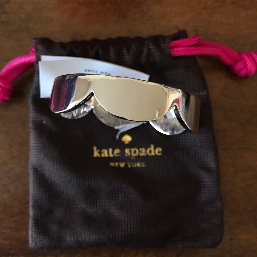Kate Spade Silver Scallop Bangle Bracelet NWT